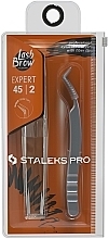 Profesjonalna pęseta do rzęs, TE-45/2 - Staleks Pro Expert 45 Type 2 — Zdjęcie N1