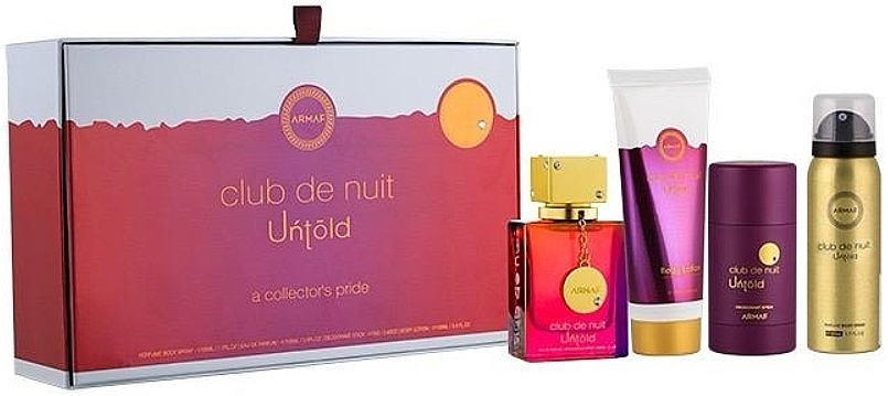 Armaf Club de Nuit Untold - Zestaw (edp 105 ml + deo stick 75 g + b/lot 100 ml + b/spray 50 ml) — Zdjęcie N1