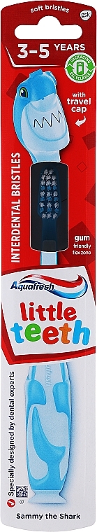 Szczoteczka do zębów dla dzieci, 3-5 lata, Shark - Aquafresh Little Teeth Soft — Zdjęcie N1