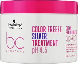 Maska do włosów siwych i rozjaśnionych - Schwarzkopf Professional Bonacure Color Freeze Silver Treatment pH 4.5 — Zdjęcie N3