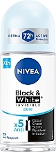 Духи, Парфюмерия, косметика Antyperspirant w kulce - NIVEA Black & White Invisible Pure