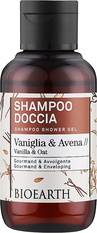 Szampon-żel pod prysznic Waniliowo-owsiany - Bioearth Family Vanilla & Oat Shampoo Shower Gel