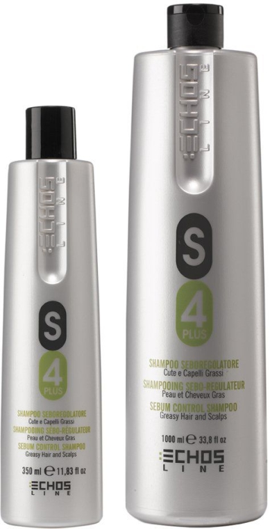 Oczyszczający szampon do tłustych włosów i skóry głowy - Echosline S4 Plus Sebum Control Shampoo