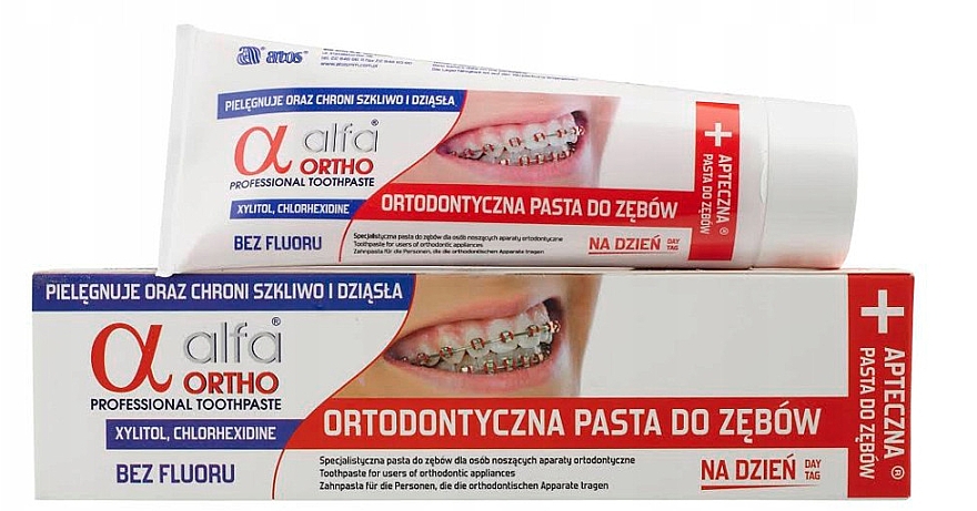 Ortodontyczna pasta do zębów na dzień - Alfa Ortho Day Toothpaste — Zdjęcie N1