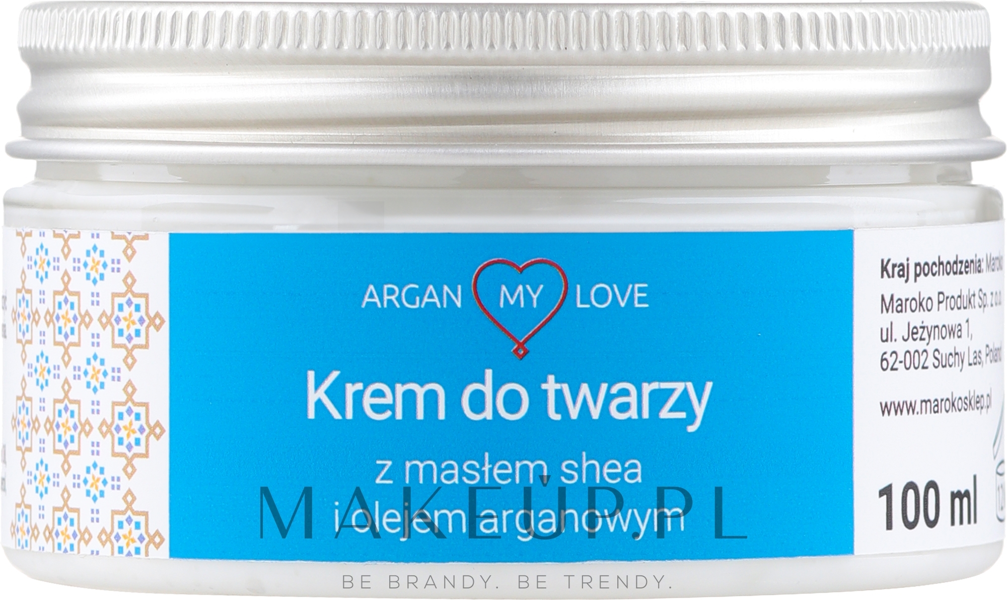 Krem do twarzy z masłem shea i olejem arganowym - Argan My Love Shea Butter & Argan Oil Face Cream — Zdjęcie 100 ml