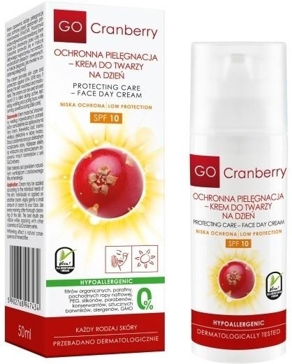 Ochronny krem do twarzy na dzień SPF 10 - GoCranberry Protecting Care Face Day Cream