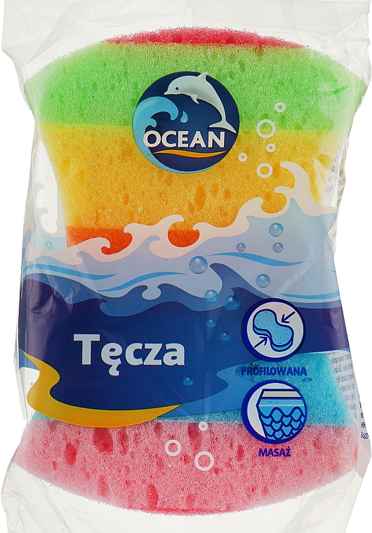 Gąbka do kąpieli Tęcza, wielokolorowa - Ocean — Zdjęcie N1