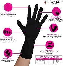 Rękawiczki nitrylowe bezpudrowe, czarne, L, 100 szt. - Framar Midnight Mitts Nitrile Gloves Large — Zdjęcie N3