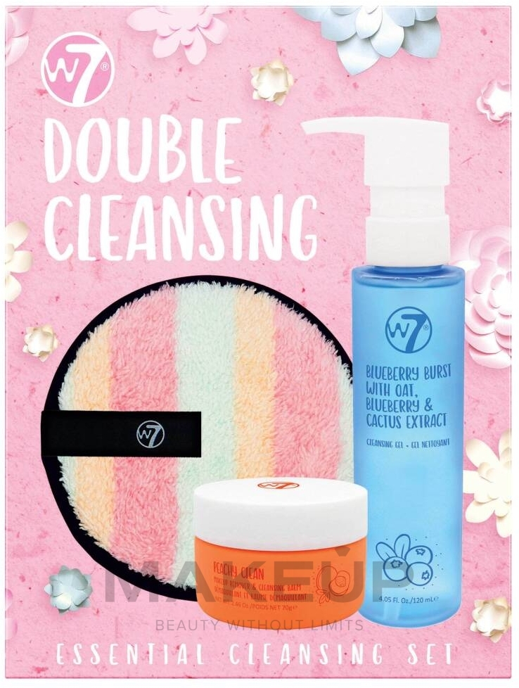 Zestaw - W7 Double Cleansing Essentials (gel 120 ml + balm 70 g + acc) — Zdjęcie W7 Double Cleansing Essentials (gel 120 ml + balm 70 g + acc) *