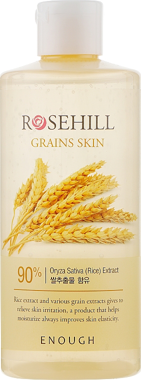Odmładzający tonik do twarzy Ryż i centella asiatica - Enough Rosehill Grains Skin 90%