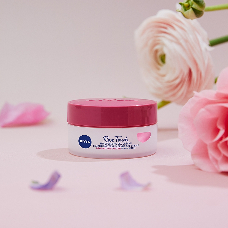 Różany krem-żel nawilżający do twarzy - NIVEA Rose Touch Moisturizing Gel Cream — Zdjęcie N6