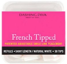 Kup Tipsy krótkie naturalne French - Dashing Diva French Tipped Short Natural 50 Tips (Size 6)