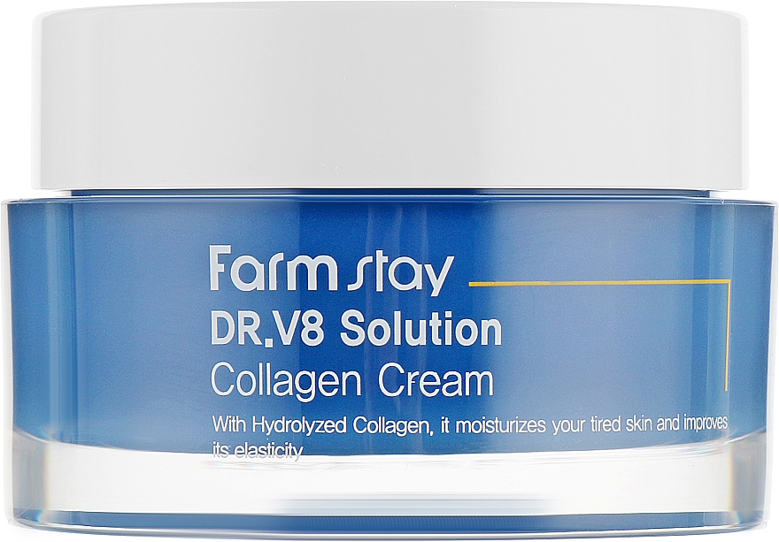 Przeciwzmarszczkowy krem do twarzy z kolagenem o działaniu rozjaśniającym - FarmStay DR.V8 Solution Collagen Cream — Zdjęcie N3