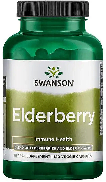 Suplement diety Ekstrakt z czarnego bzu - Swanson Sambucus Nigra Black Elderberry — Zdjęcie N1