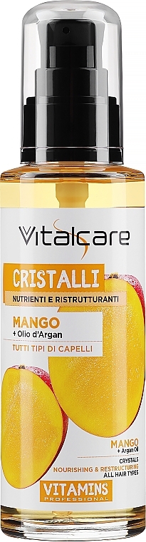 Płynne kryształki do włosów z olejkiem mango i arganowym - Vitalcare Professional Vitamins Liquid Crystals — Zdjęcie N1