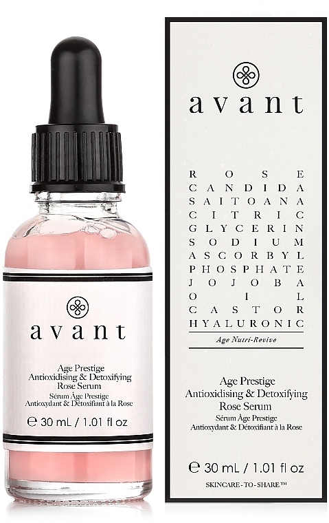 PRZECENA! Antyoksydacyjne serum różane do twarzy - Avant Age Prestige Antioxidising & Detoxifying Rose Serum * — Zdjęcie N1