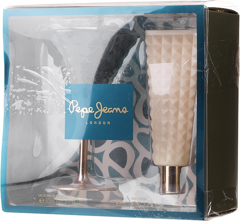 PRZECENA! Pepe Jeans Celebrate For Her - Zestaw (edp/80ml + b/lot/80ml) * — Zdjęcie N1