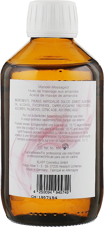 Migdałowy olejek do masażu - Klapp Repagen Body Almond Massage Oil — Zdjęcie N2