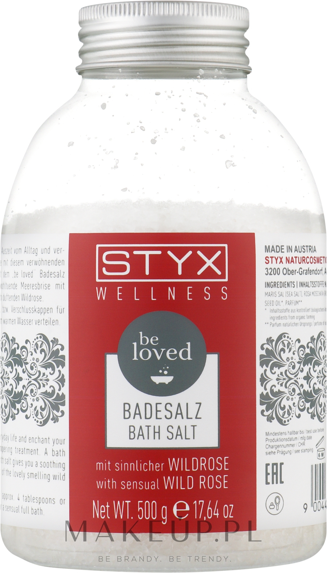 Sól do kąpieli o zapachu róży - Styx Naturcosmetic Be Loved Bath Salt With Sensual Rose — Zdjęcie 500 g