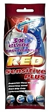 Kup jednorazowe maszynki do golenia, 3 sztuki - Mattes Red Sensitive Plus