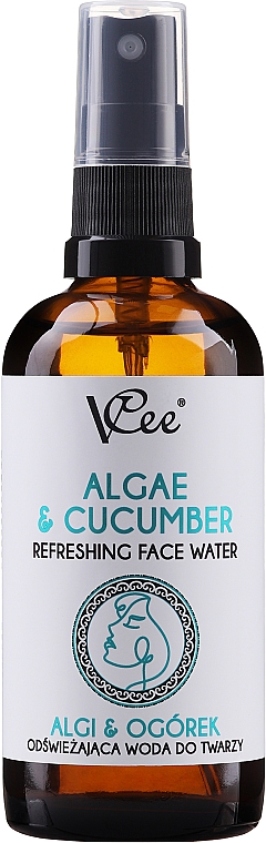 Odświeżająca woda do twarzy Algi i ogórek - VCee Algae & Cucumber Refreshing Face Water — Zdjęcie N1