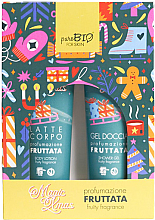 Kup Zestaw - PuroBio Cosmetics Magic Xmas Fruttata Kit (sh/gel/150ml + b/lot/150ml)
