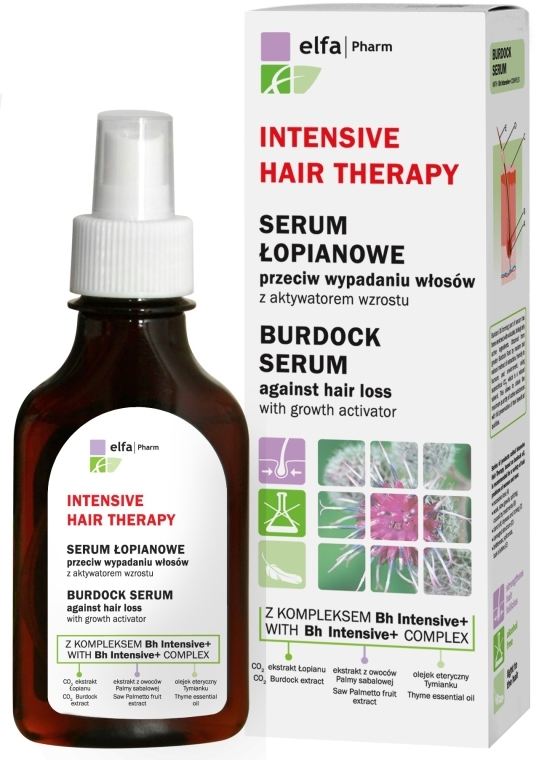 Przecena! Serum łopianowe przeciw wypadaniu włosów - Elfa Pharm Burdock Serum* — Zdjęcie N1