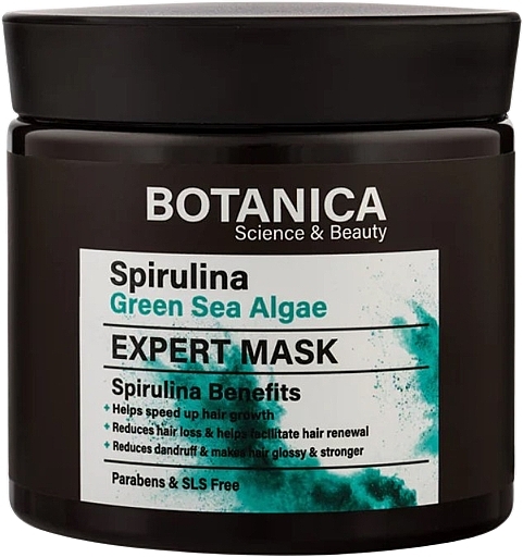 Maska do włosów z ekstraktem z alg - Botanica Spirulina Green Sea Algae Expert Mask — Zdjęcie N1