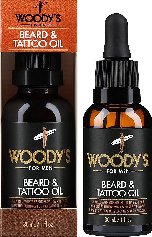 Olejek do brody i tatuażu - Woody's Beard & Tattoo Oil — Zdjęcie N2