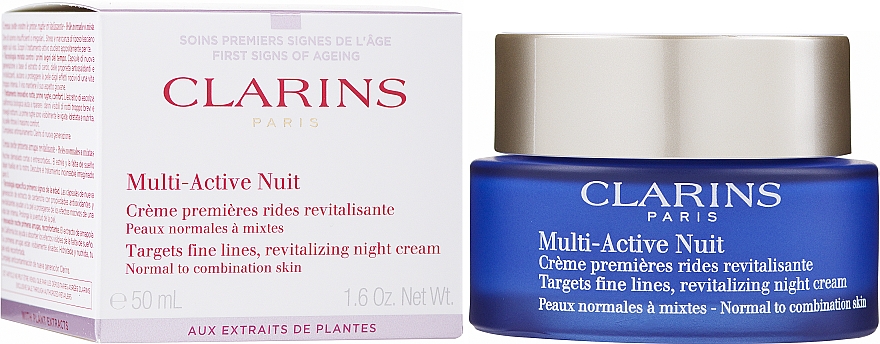Rewitalizujący krem na noc do skóry normalnej i mieszanej - Clarins Multi Active Revitalizing Night Cream — Zdjęcie N2