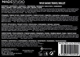 Paleta cieni do powiek, fioletowe etui - Magic Studio Wild Safari Makeup Set Travel Wallet — Zdjęcie N3