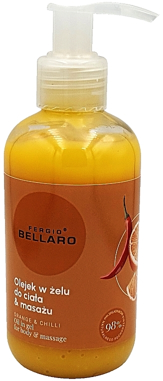 Olejek w żelu do ciała i masażu Orange & Chili - Fergio Bellaro Oil Body And Massage — Zdjęcie N1