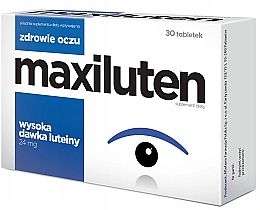 Suplement diety w tabletkach - Aflofarm Maxiluten — Zdjęcie N1