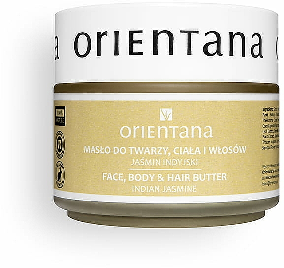 Multifunkcyjne masło do twarzy, ciała i włosów - Orientana Indian Jasmine Face Body & Hair Butter