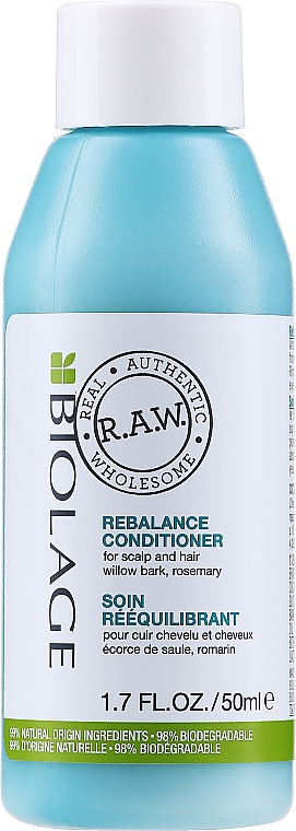 PREZENT! Rebalansująca odżywka do skóry głowy i włosów - Biolage R.A.W. Rebalance Conditioner For Scalp And Hair (miniprodukt) — Zdjęcie N1