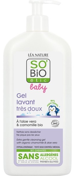 Delikatny żel do mycia ciała i włosów dla dzieci - So’Bio Ētic Baby Extra Gentle Cleansing Gel — Zdjęcie N1