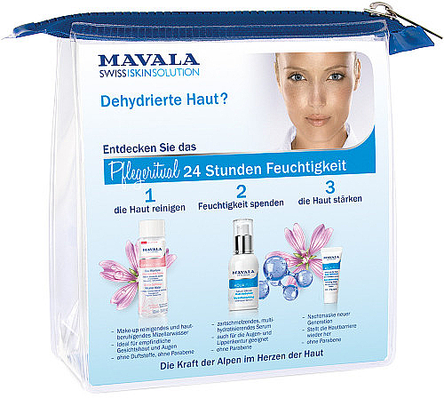 Zestaw - Mavala The Essentials (micel/water/100ml + ser/30ml + mask/5ml + bag/1pc) — Zdjęcie N2