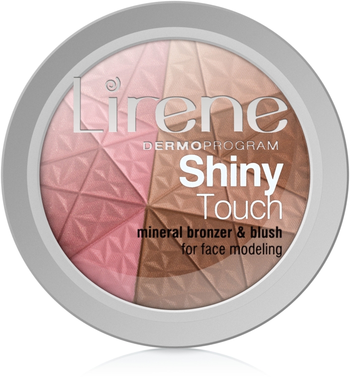Mineralny bronzer z różem modelujący owal twarzy - Lirene Shiny Touch Mineral Bronzer & Blush — Zdjęcie N2