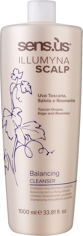 Szampon oczyszczający do włosów - Sensus Illumyna Scalp Balancing Cleanser Balancing and Purifying Shampoo — Zdjęcie N2