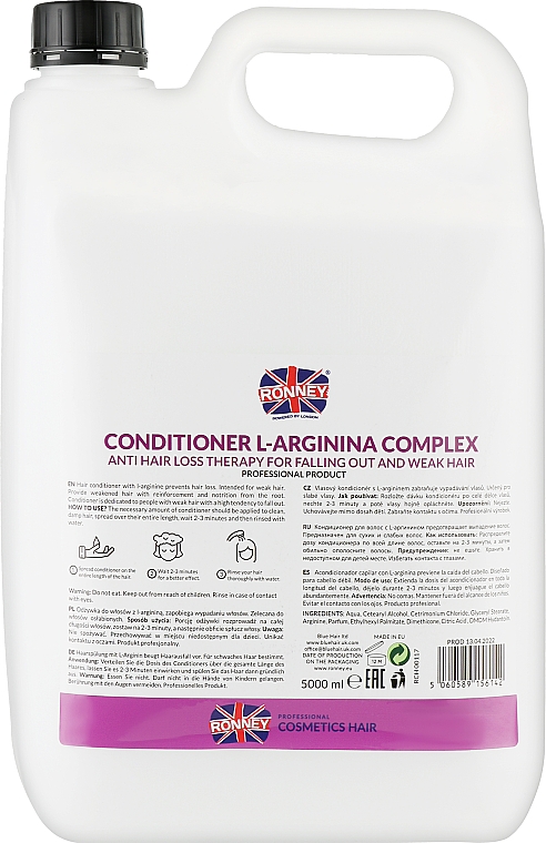 Odżywka przeciw wypadaniu włosów - Ronney Professional L-Arginina Anti Hair Loss Conditioner — Zdjęcie N4
