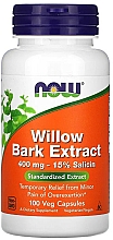Suplement diety z ekstraktem z kory wierzby w kapsułkach, 400mg - Now Foods Willow Bark Extract 400mg Capsules — Zdjęcie N1