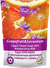 Kup Kremowe mydło w płynie Grejpfrut i Geranium - Bioton Cosmetics Active Fruits "Grapefruit & Geranium" Soap (uzupełnienie)