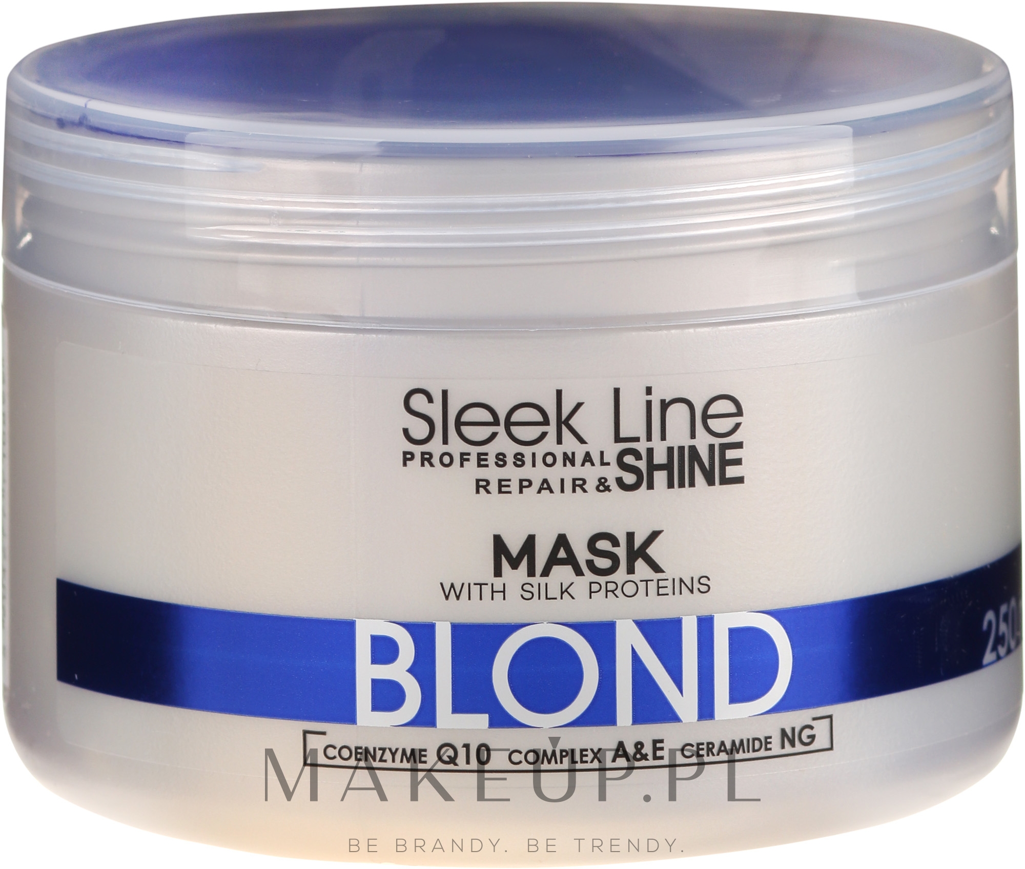 Stapiz Sleek Line Repair & Shine Blond Mask - Naprawczo-nabłyszczająca maska do włosów blond, siwych i rozjaśnianych niwelująca żółte tony — Zdjęcie 250 ml