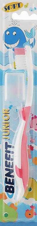 Szczoteczka do zębów dla dzieci, różowa - Mil Mil Benefit Junior Soft — Zdjęcie N1