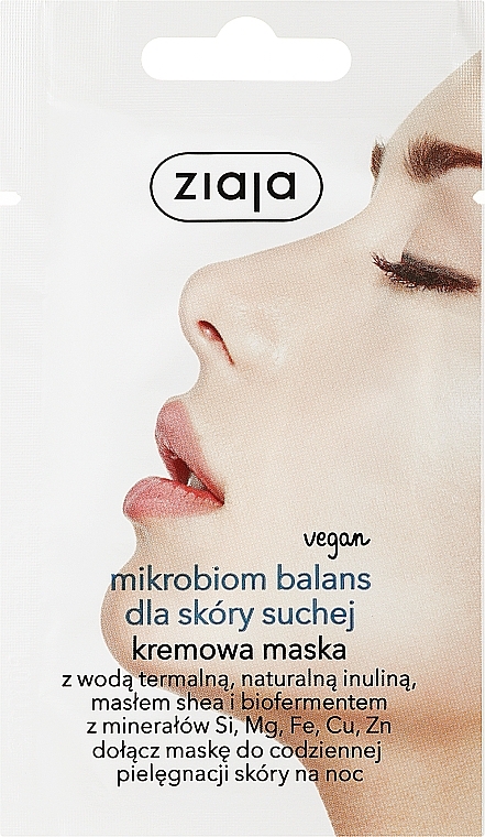 Kremowa maska do skóry suchej Mikrobiom balans - Ziaja Microbiom Cream Face Mask — Zdjęcie N1