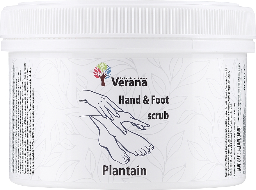Peeling do dłoni i stóp Dandelion - Verana Hand & Foot Scrub Plantain — Zdjęcie N2