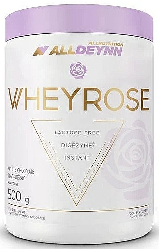 Białko enzymów trawiennych Biała czekolada & malina - AllNutrition AllDeynn WheyRose White Chocolate Raspberry — Zdjęcie N1