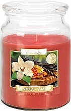 Świeca zapachowa premium w szkle Wanilia i bursztyn - Bispol Premium Line Aura Vanilla & Amber — Zdjęcie N1