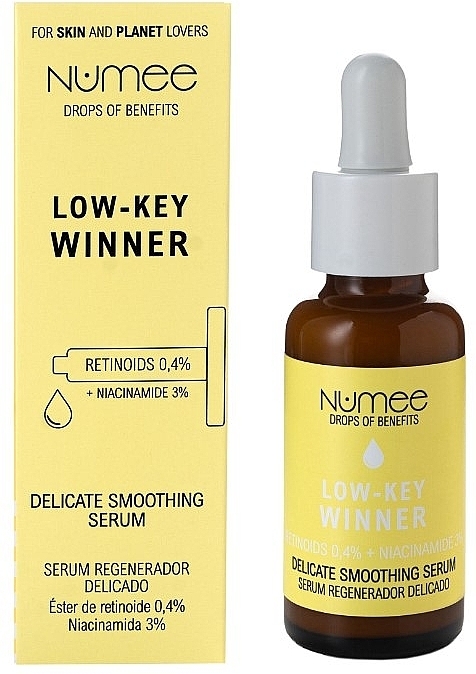 Delikatnie wygładzające serum do twarzy - Numee Game Drops of Benefits Low-Key Winner Delicate Smoothing Serum — Zdjęcie N2