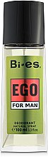 Bi-Es Ego - Perfumowany dezodorant w atomizerze dla mężczyzn — Zdjęcie N1